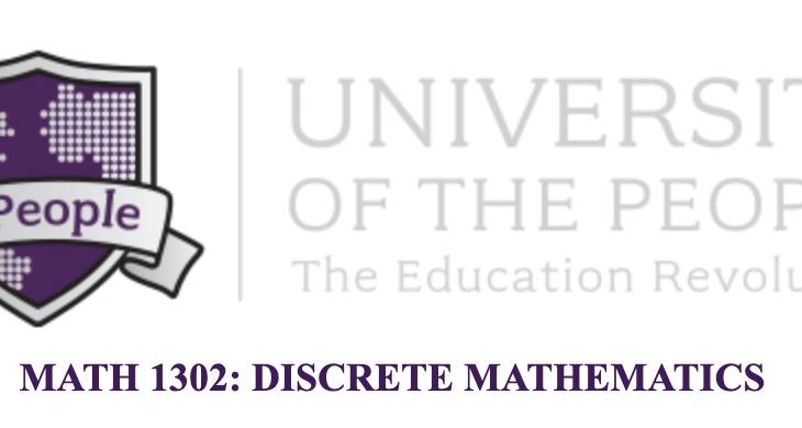 MATH 1302 DISCRETE MATHEMATICS