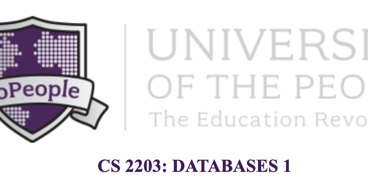 CS 2203 DATABASES 1