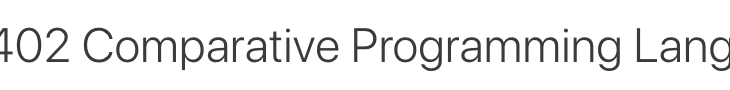 CS 4402 Comparative Programming Languages | AutomationTechブログ